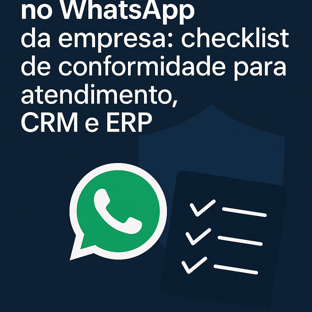 LGPD no WhatsApp da empresa: checklist de conformidade para atendimento, CRM e ERP