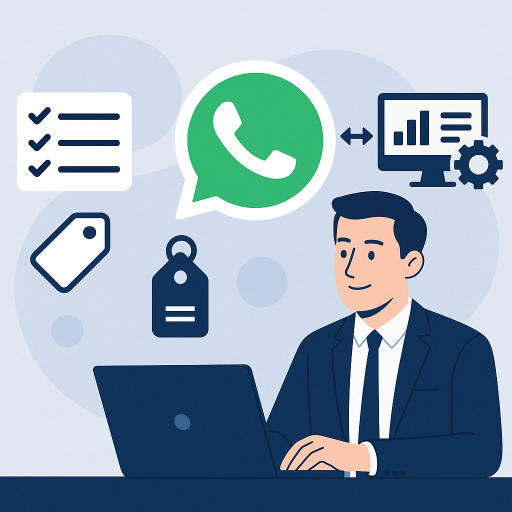 Atendimento via WhatsApp: como sair do caos e criar um fluxo rastreável com filas, tags e integração com CRM/ERP