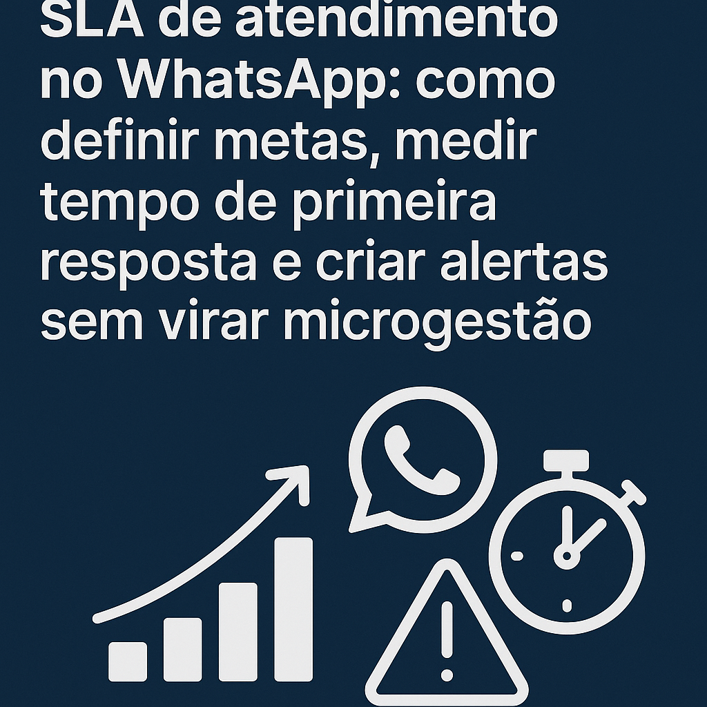 SLA de atendimento no WhatsApp: como definir metas, medir tempo de primeira resposta e criar alertas sem virar microgestão