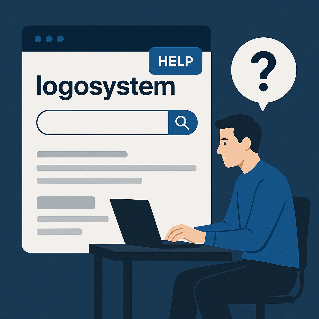 “Logossystem”, “logosystem” e variações: como criar uma página de ajuda/FAQ para quem busca a marca e não encontra o link certo