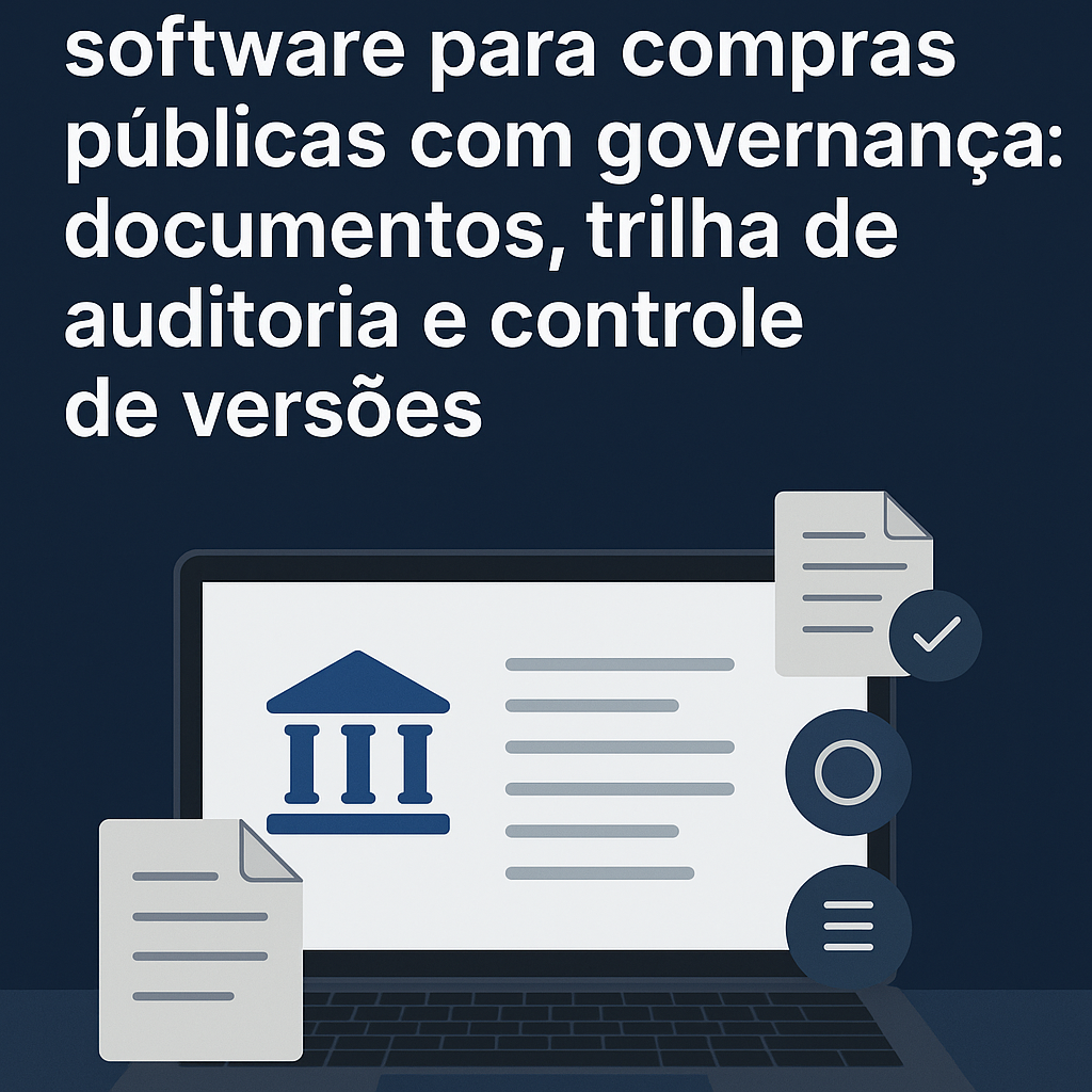 Como escolher um software para compras públicas com governança: documentos, trilha de auditoria e controle de versões